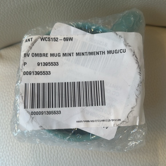 Anthropologie NWT Gorgeous OMBRE Glazed Mug Morning Coffee in Mint - Picture 8 of 8